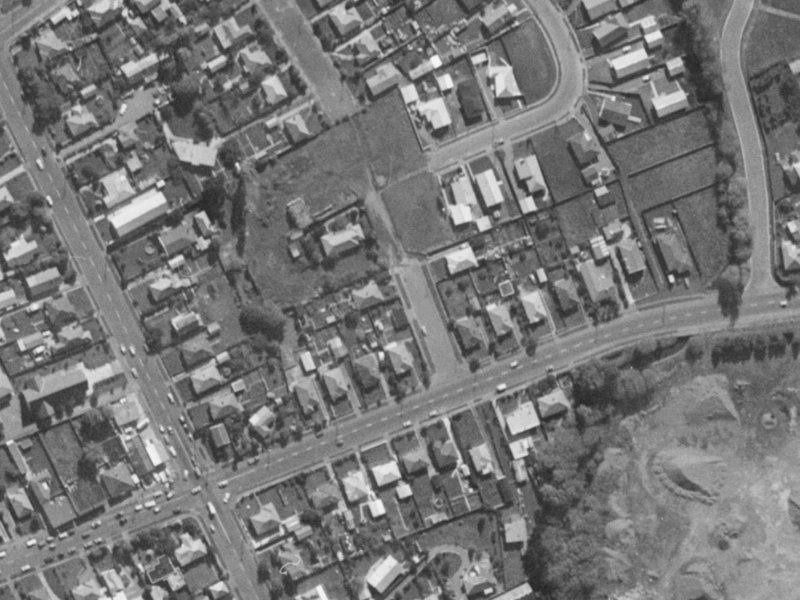 Pablo Place from the air, 1970-1974