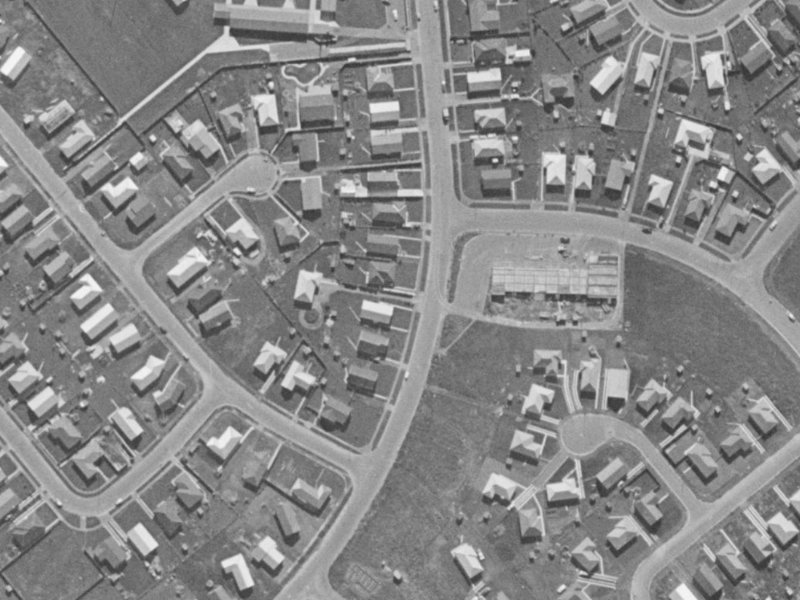 78 Rowley Avenue from the air, 1970-1974