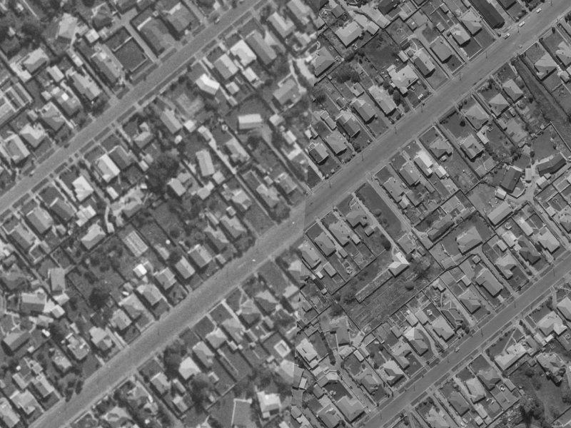 49 Conway Street from the air, 1970-1974