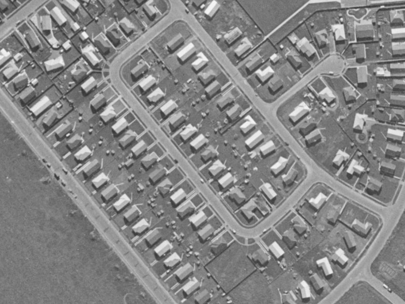 14 Leicester Crescent from the air, 1970-1974