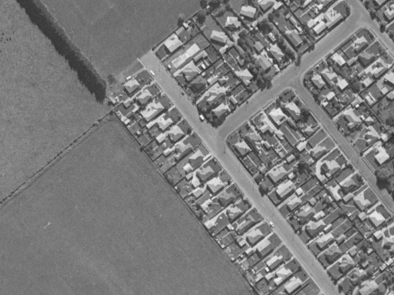 51 Victors Road from the air, 1970-1974