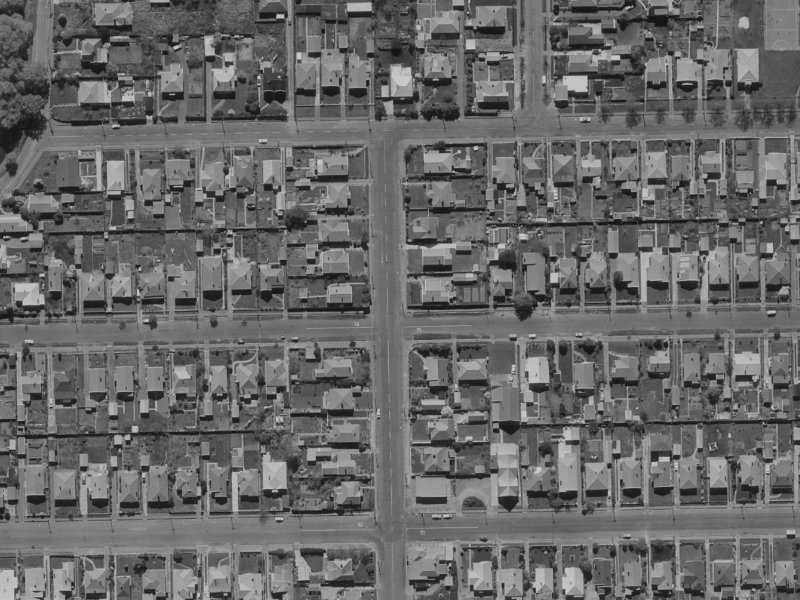 126 Birdwood Avenue from the air, 1970-1974