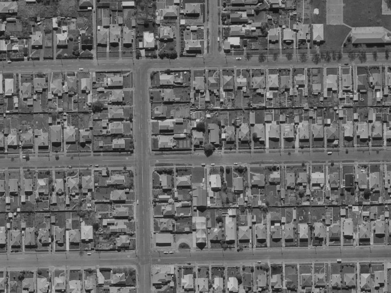 49 Martin Avenue from the air, 1970-1974