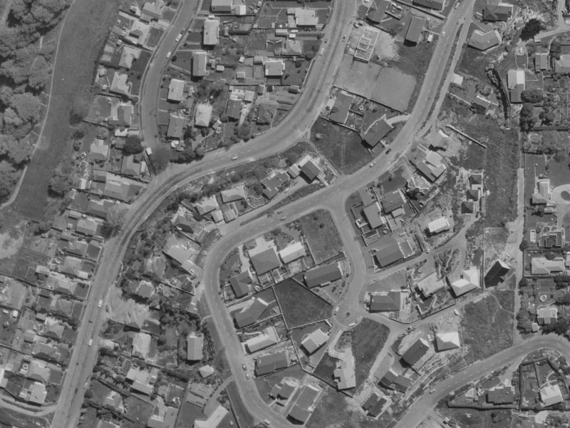 28 Parklands Drive from the air, 1970-1974