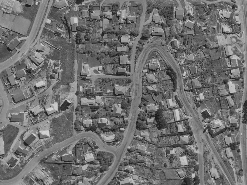 16 Huntsbury Avenue from the air, 1970-1974