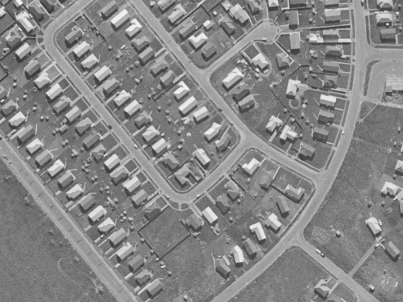 4 Leicester Crescent from the air, 1970-1974