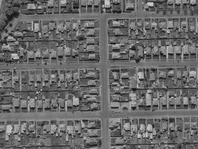 117 Birdwood Avenue from the air, 1970-1974