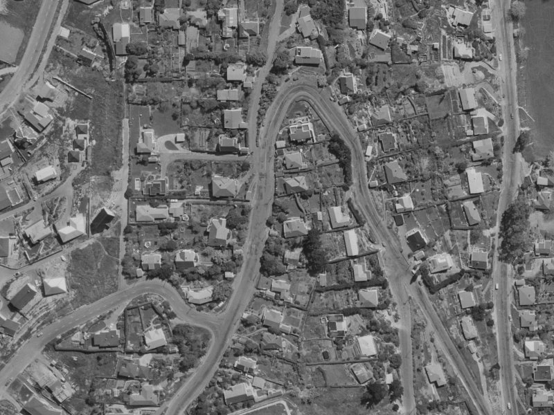 15 Huntsbury Avenue from the air, 1970-1974