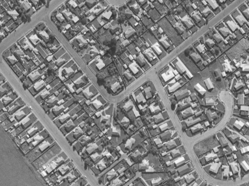 53A Samuel Street from the air, 1970-1974