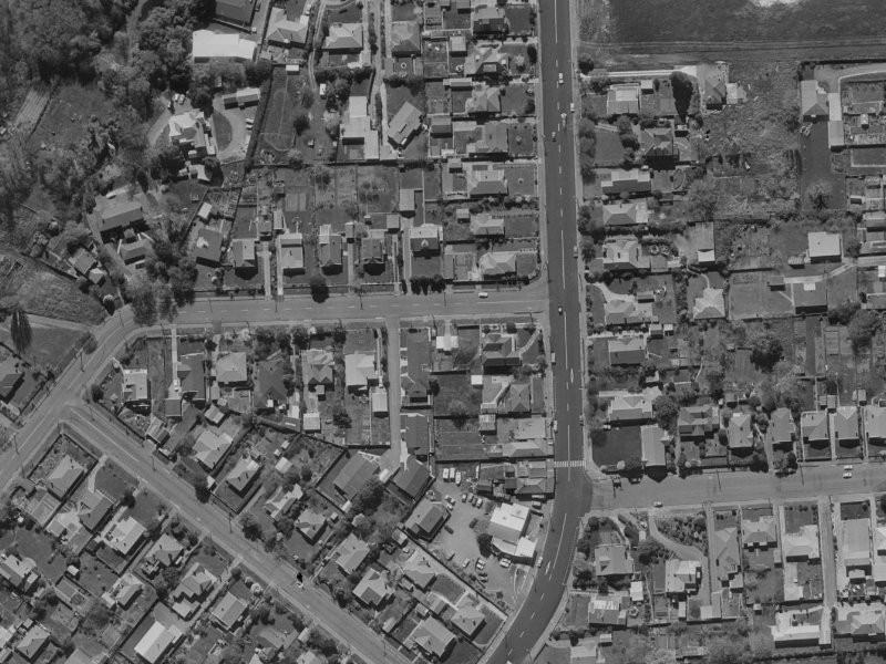 1A Thorrington Road from the air, 1970-1974