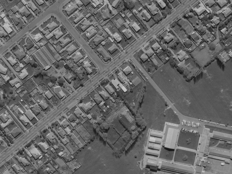 164 Rose Street from the air, 1970-1974