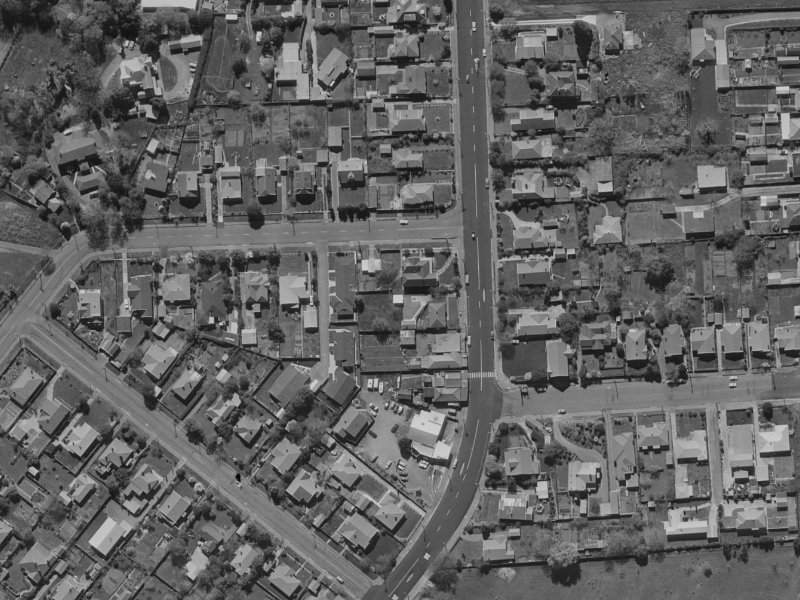 Colombo Street from the air, 1970-1974