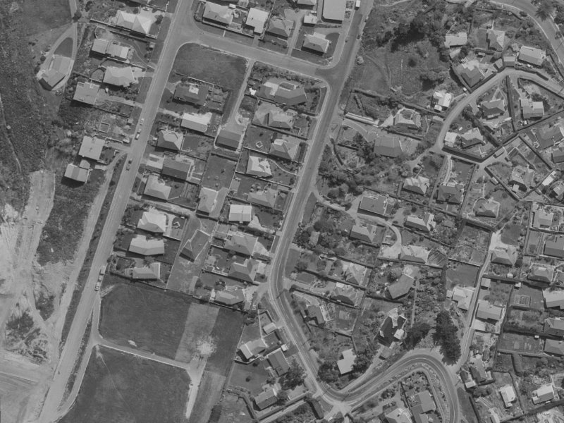 115 Major Hornbrook Road from the air, 1970-1974