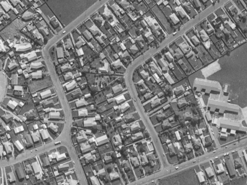 48A Maryhill Avenue from the air, 1970-1974