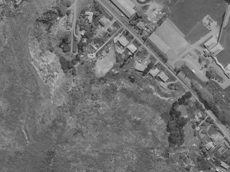 Port Hills Road from the air, 1970-1974
