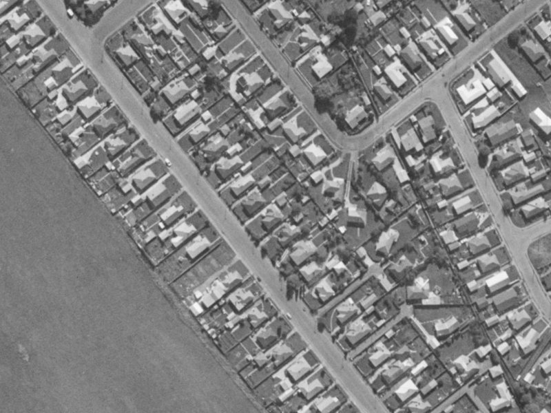 38 Victors Road from the air, 1970-1974