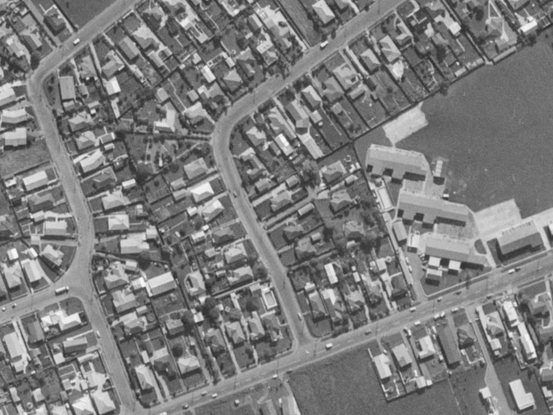 43 Maryhill Avenue from the air, 1970-1974