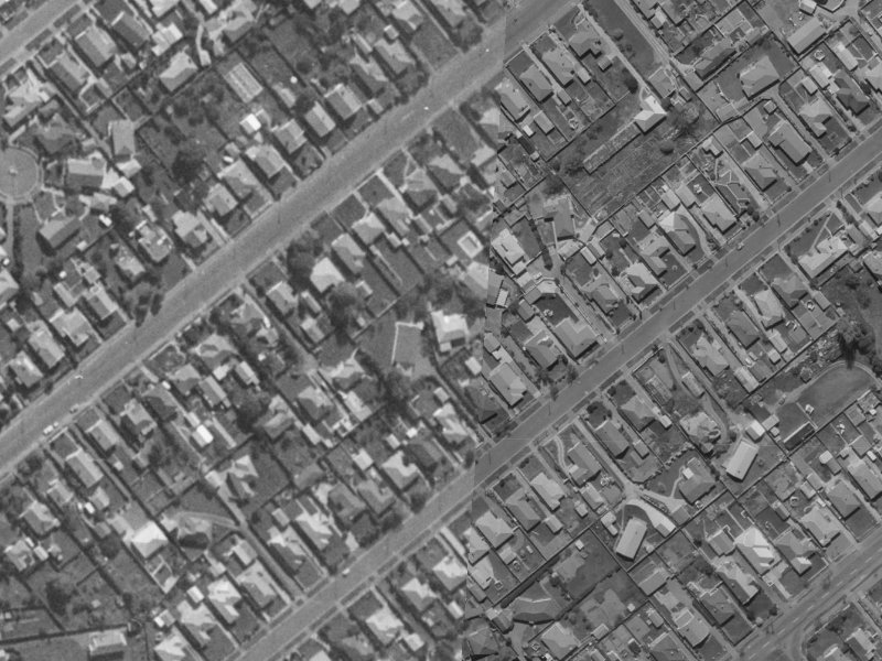 43 Stanbury Avenue from the air, 1970-1974