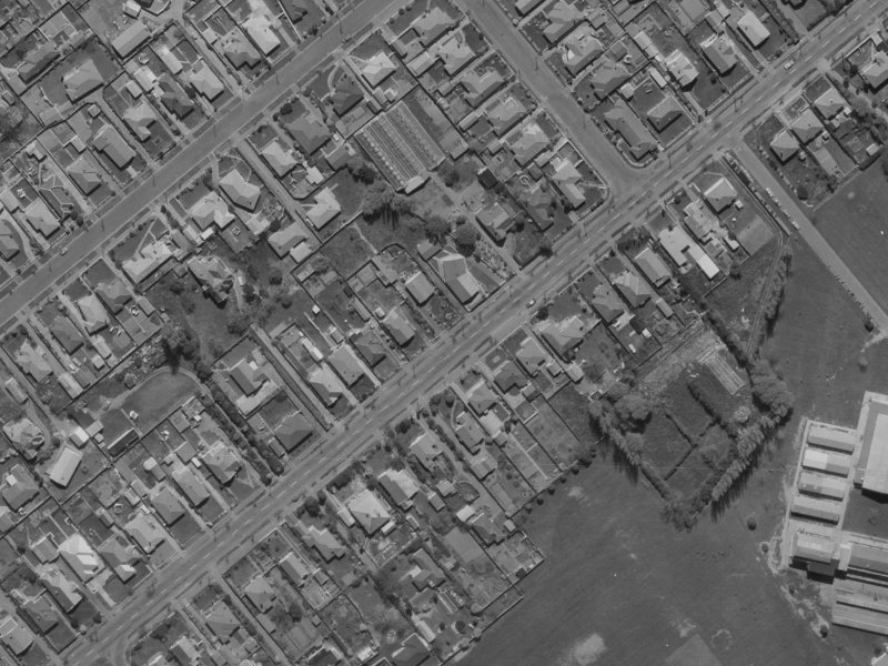 111 Rose Street from the air, 1970-1974