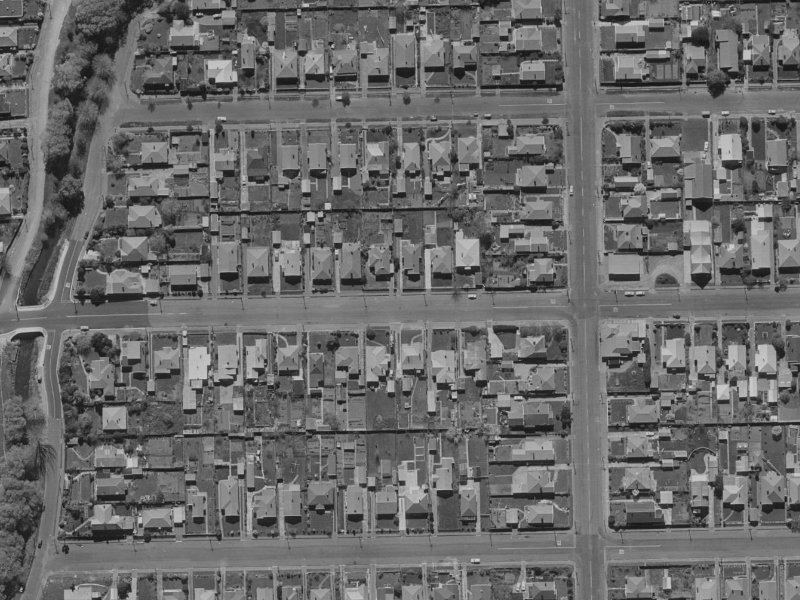 51 Malcolm Avenue from the air, 1970-1974