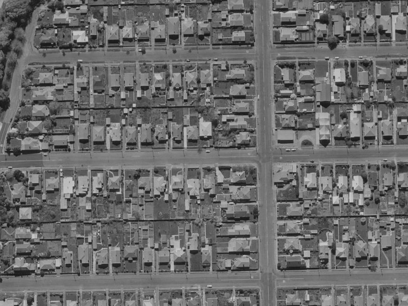 64 Malcolm Avenue from the air, 1970-1974