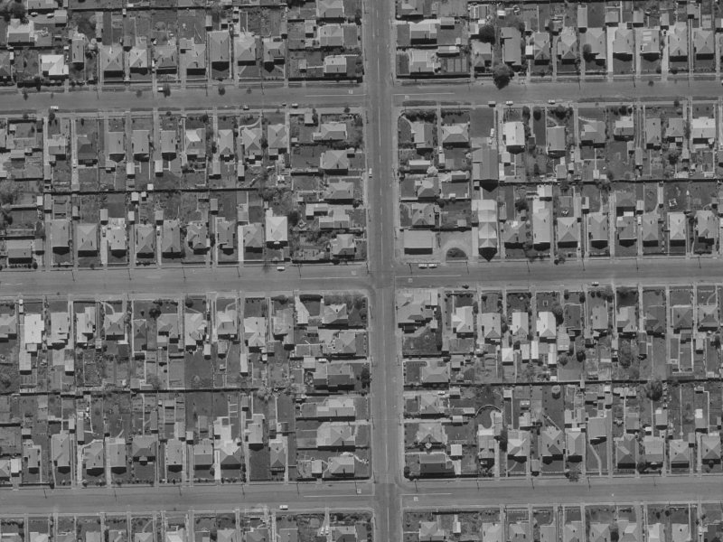 66 Malcolm Avenue from the air, 1970-1974