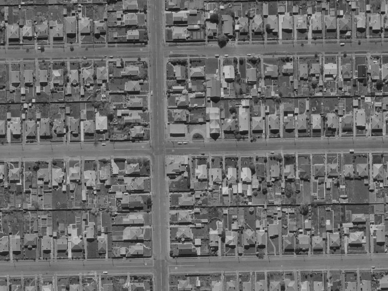 83B Malcolm Avenue from the air, 1970-1974