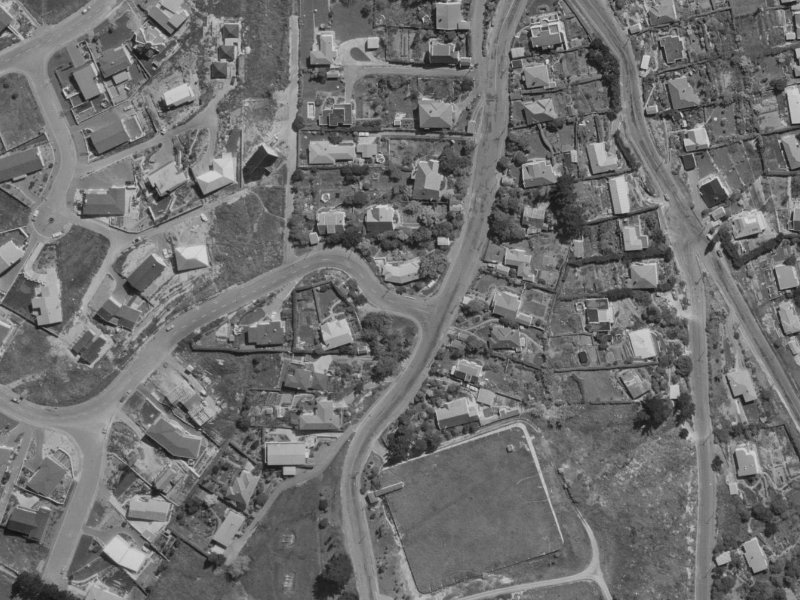 22 Huntsbury Avenue from the air, 1970-1974