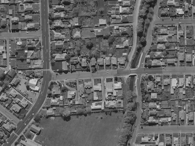 Malcolm Avenue from the air, 1970-1974