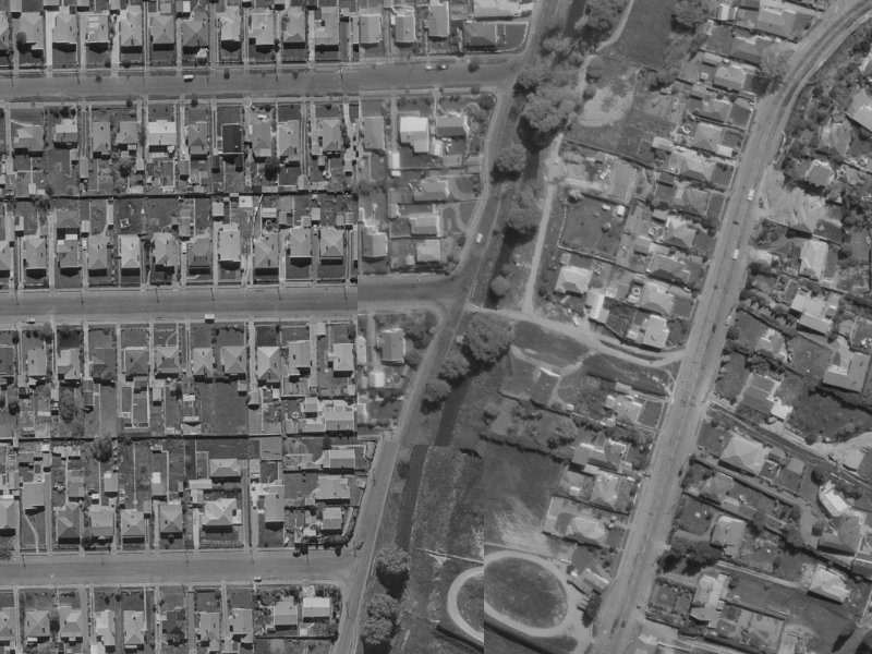 129 Eastern Terrace from the air, 1970-1974
