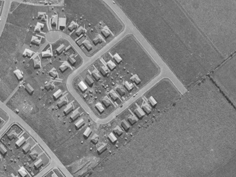 Haslam Crescent from the air, 1970-1974