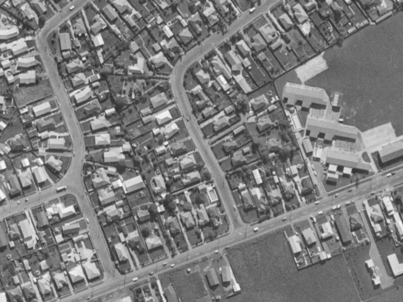 47 Maryhill Avenue from the air, 1970-1974