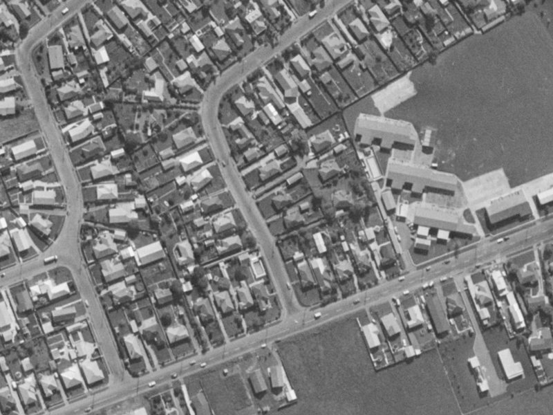 49 Maryhill Avenue from the air, 1970-1974