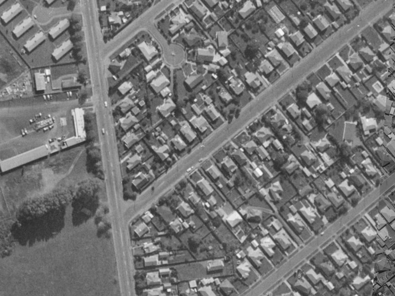 17 Conway Street from the air, 1970-1974