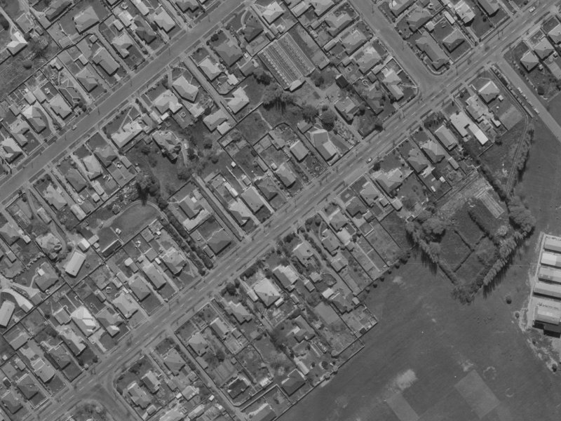 107 Rose Street from the air, 1970-1974