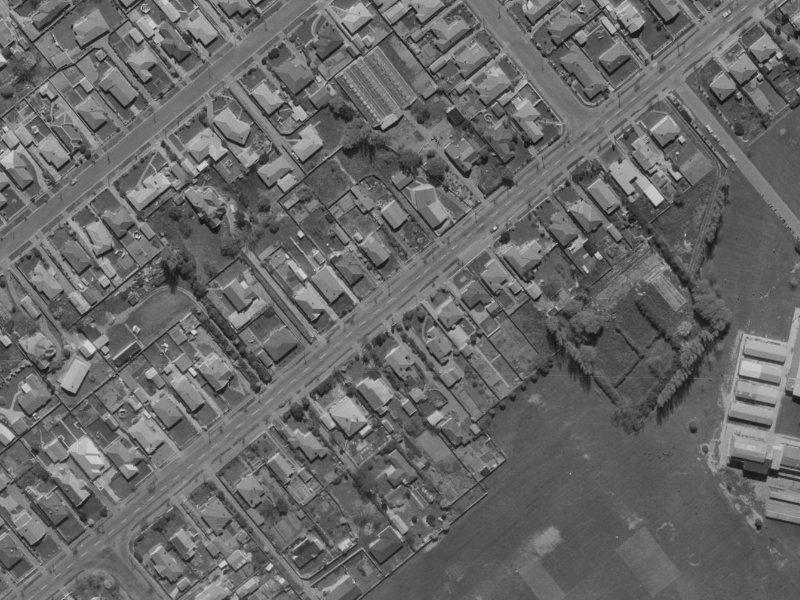 144 Rose Street from the air, 1970-1974