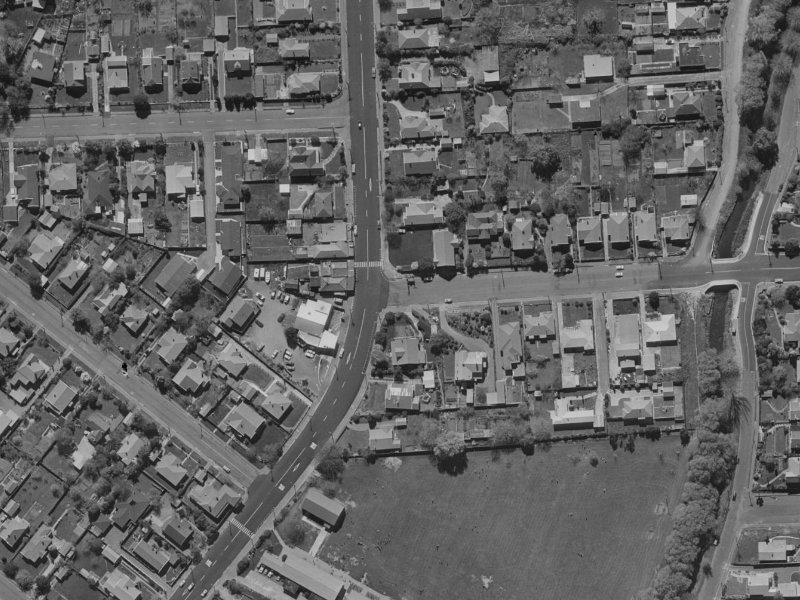 30E Malcolm Avenue from the air, 1970-1974