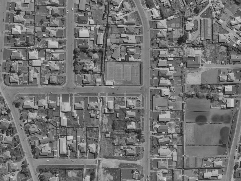 Roscoe Street from the air, 1970-1974