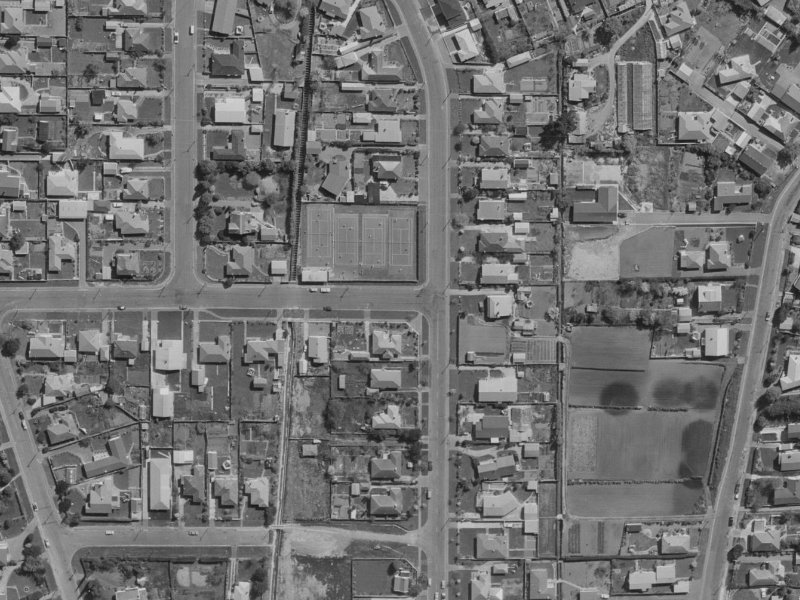 16a Roscoe Street from the air, 1970-1974