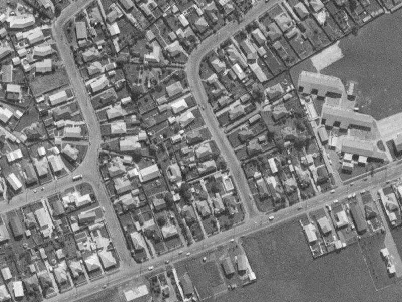 54 Maryhill Avenue from the air, 1970-1974