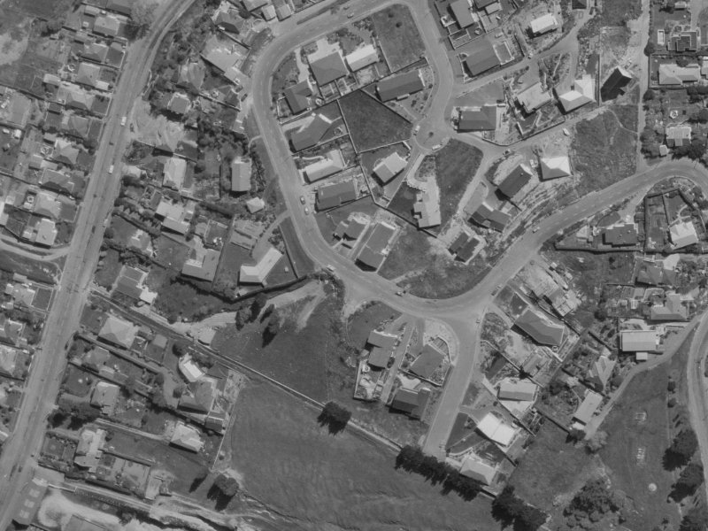 51A Parklands Drive from the air, 1970-1974