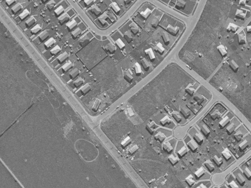 102 Rowley Avenue from the air, 1970-1974