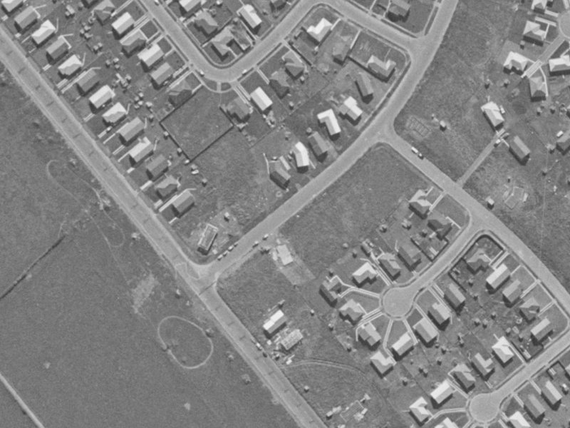 101 Rowley Avenue from the air, 1970-1974