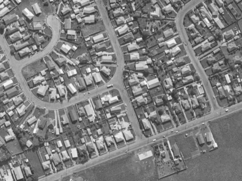 55 Gainsborough Street from the air, 1970-1974