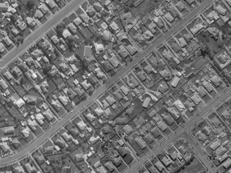 44 Stanbury Avenue from the air, 1970-1974