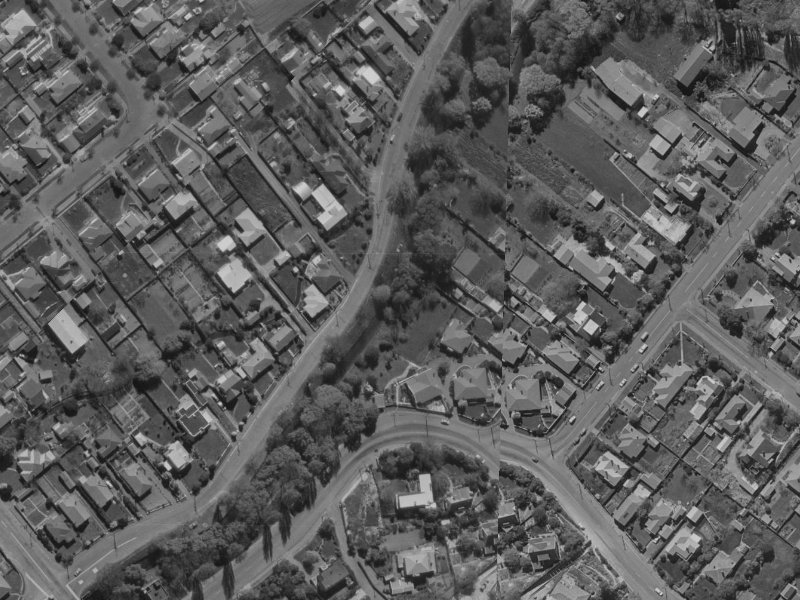 249 Ashgrove Terrace from the air, 1970-1974