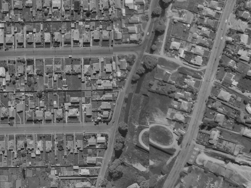 117 Eastern Terrace from the air, 1970-1974