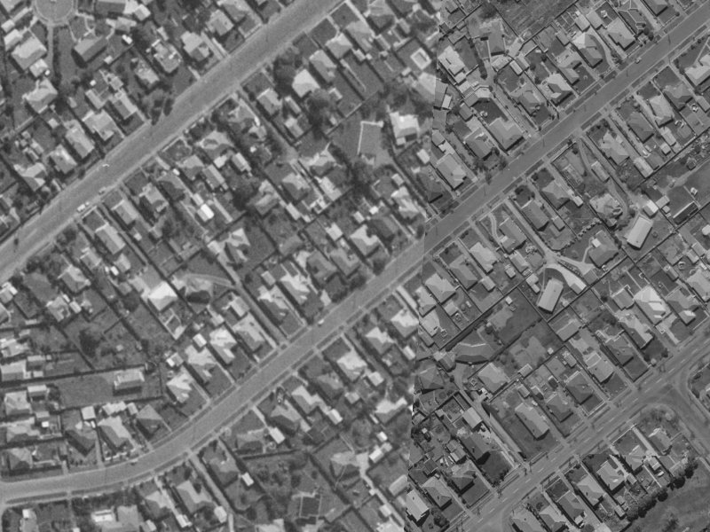 29 Stanbury Avenue from the air, 1970-1974
