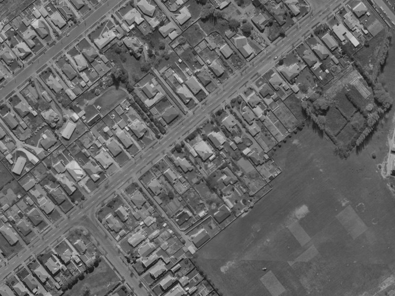 134 Rose Street from the air, 1970-1974