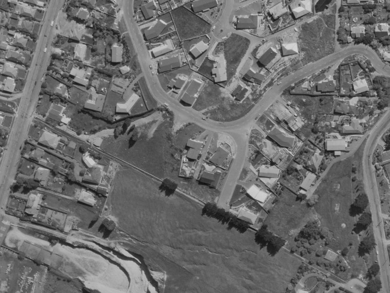 56 Parklands Drive from the air, 1970-1974